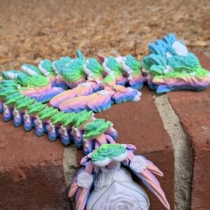 Rose Heart Clicker Dragon - Fantasy Fidget Toy