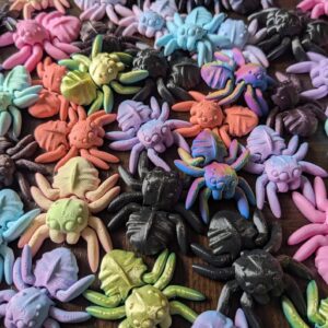 Posable Pocket Spiders - Articulated 3D Printed Fidget Toys