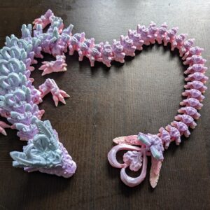 Light Heart Feather Dragon - 3D Printed Fantasy Dragon