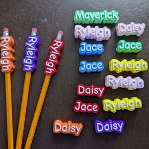 Personalized Pencil Toppers - Custom Name Pencil Accessories