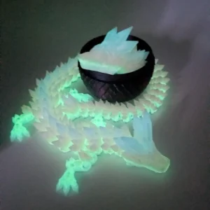Glow-in-the-Dark Dragon Hatch Set - 16" Crystal Dragon, Baby Dragon & Egg