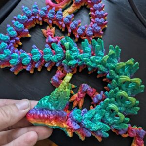 24" Light Heart Feather Dragon - 3D Printed Fantasy Dragon